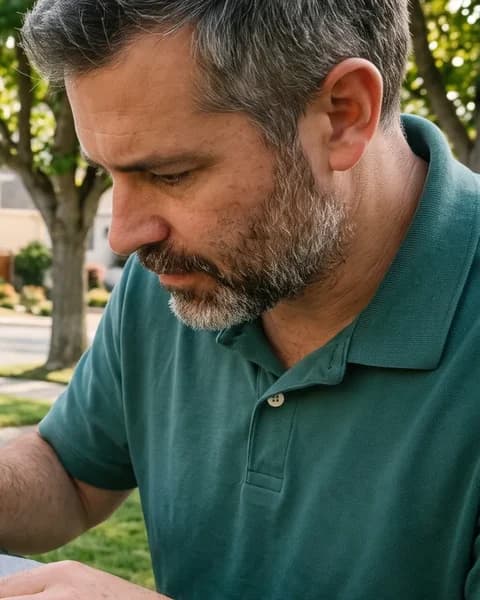 Elias Ferrer, owner of Hageman, rebuilding a car key fob at the curb